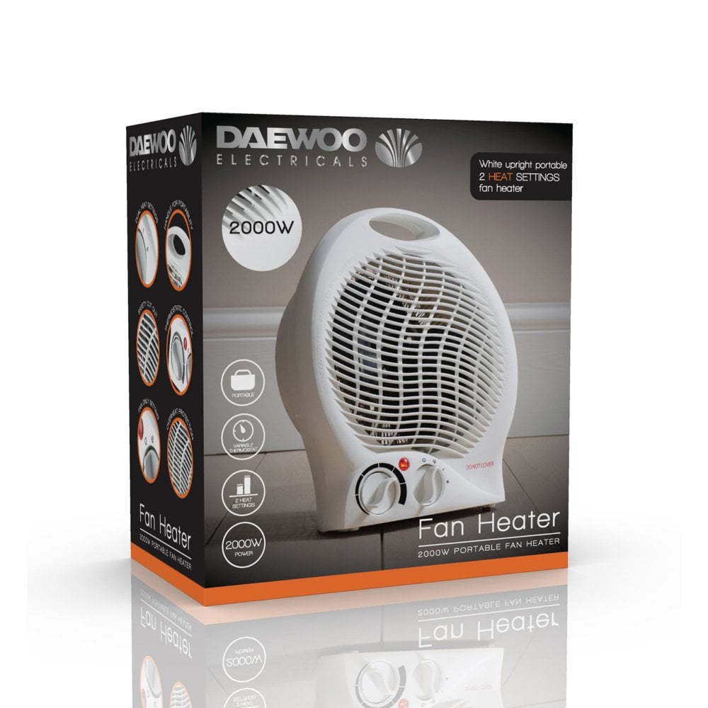 Daewoo upright fan heater 2000W – Premier Kirkconnel