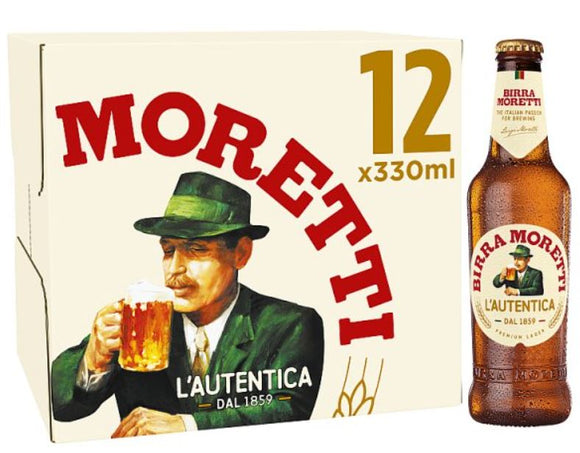 Birra Moretti Genuine Italian Premium Lager 12 x 330 ml bottle