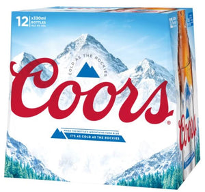 Coors Lager Beer 12 x 330ml Bottle