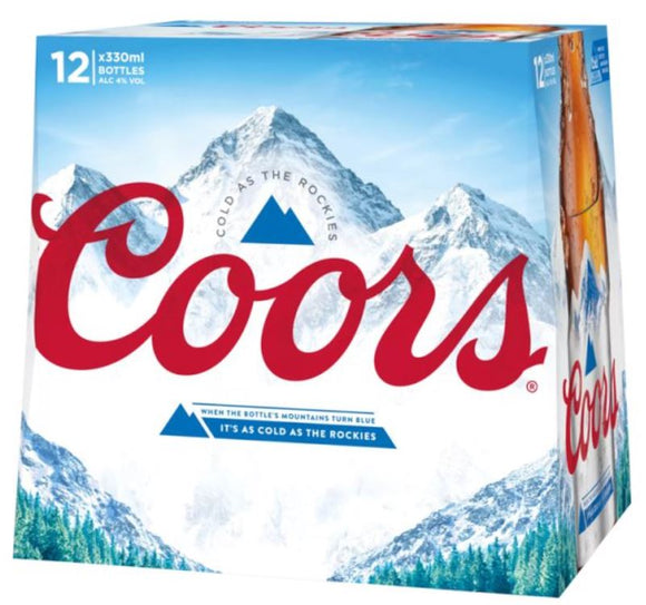 Coors Lager Beer 12 x 330ml Bottle