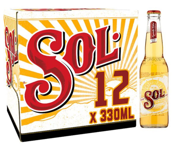 Sol Original Lager Beer Bottle 12x330ml