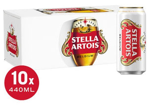 Stella Artois Belgium Premium Lager Beer 10 x 440ml