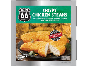 Route 66 Crispy Chicken Steaks 1kg