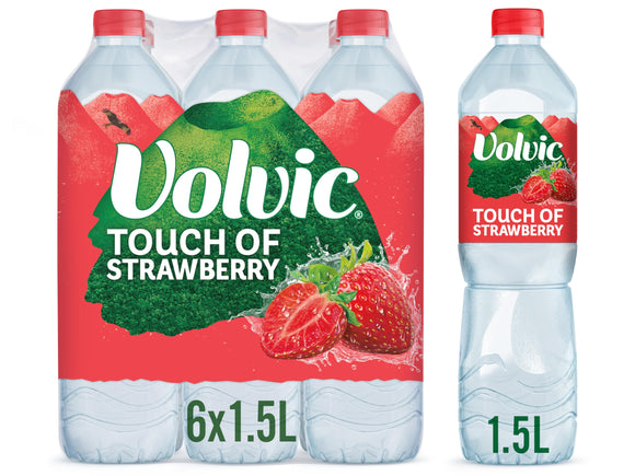 Volvic Touch of Strawberry Still Water 6x1.5l