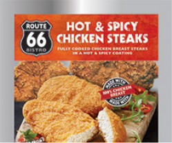 Route66 Hot & Spicy Chicken Steaks 800g