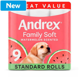 Andrex Family Soft Watermelon Wow 9rolls