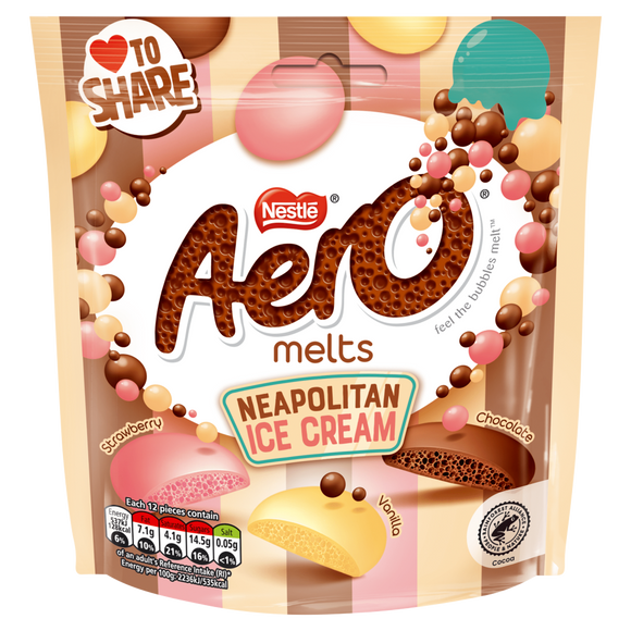 Aero Melts Neapolitan Ice Cream 86g