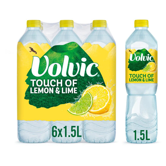 Volvic Touch of Lemon & Lime Still Water 6x1.5l