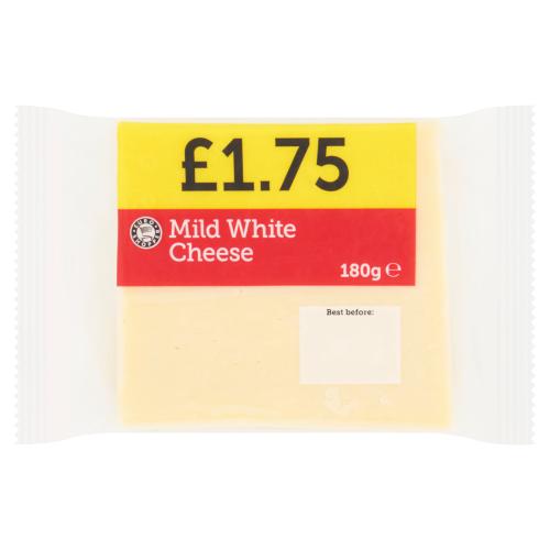 Euro Shopper Mild White Cheese 180g