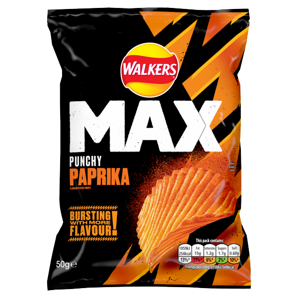 Walkers Max Paprika Flavour Crisps 65g – Premier Kirkconnel