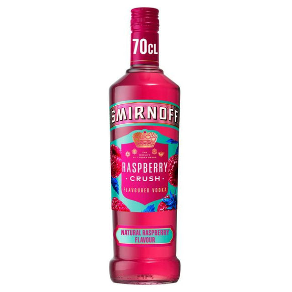 Smirnoff Raspberry Crush Flavoured Vodka, 70cl