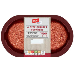 Jack's 4 Beef Quarter Pounders 454g