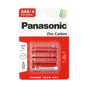 Panasonic AAA Zinc Carbon Batteries 4 Pack