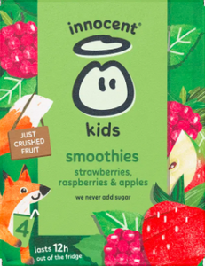 Innocent Kids Smoothies Strawberries, Raspberries & Apples 4 x 150ml