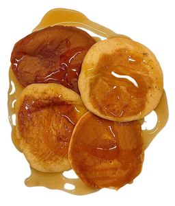 Toasted Mini Pancakes With Maple Syrup