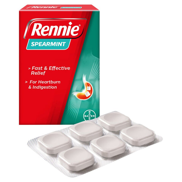 Rennie Spearmint 24 Chewable Tablets