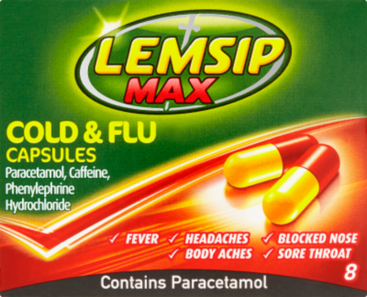 Lemsip Max Cold & Flu 8 Capsules