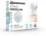 Daewoo 16” Pedestal Fan White