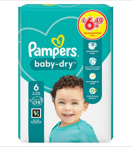 Pampers Baby-Dry Size 6, 19 Nappies