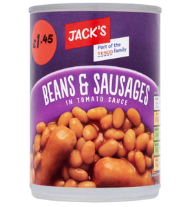 Jack's Beans & Sausages in Tomato Sauce 395g