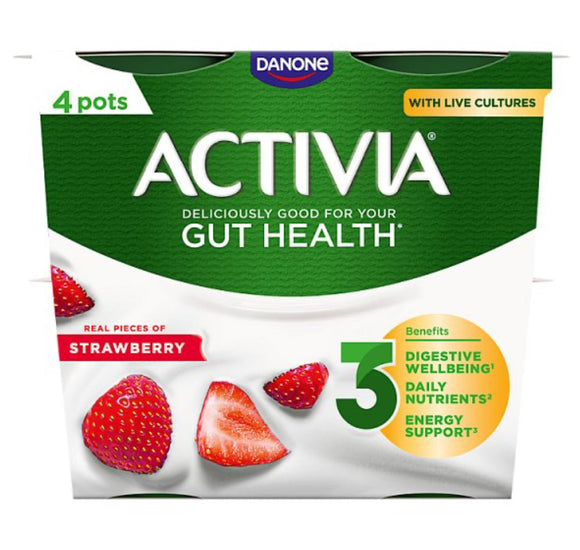Activia Strawberry Gut Health 4 x 115g