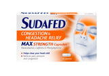 Sudafed Congestion & Headache Relief 16 capsules