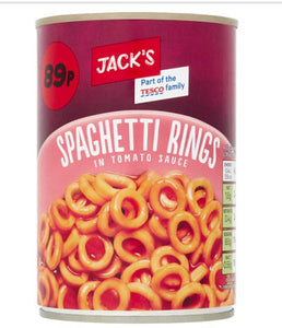 Jack's Spaghetti Rings in Tomato Sauce 410g