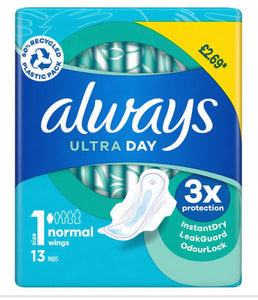 Always Ultra Day Pads Normal (S1) Wings x13