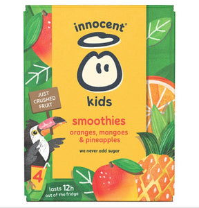 Innocent Kids Smoothies Oranges, Mangoes & Pineapples 4 x 150ml