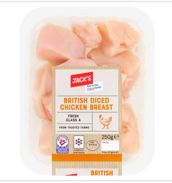 Jack's British Diced Chicken Breast 250g