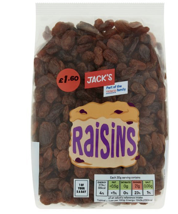 Jack's Raisins 375g