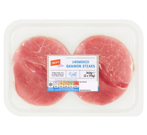 Jack's Unsmoked Gammon Steaks 340g