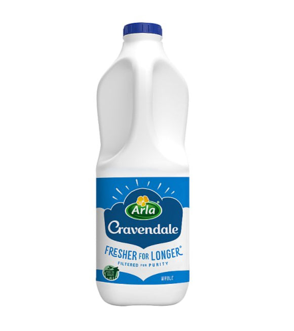 Arla Cravendale Filtered Fresh Whole Milk 2L Fresher for Longer