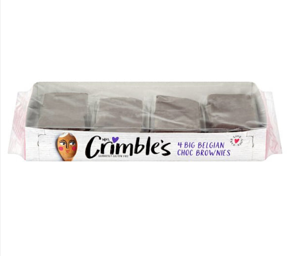 Mrs Crimble's 4 Big Belgian Choc Brownies 190g
