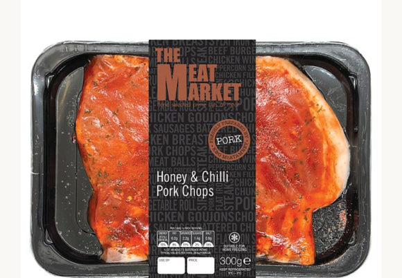 THE MEAT MARKET Honey & Chilli Pork Chops 300g
