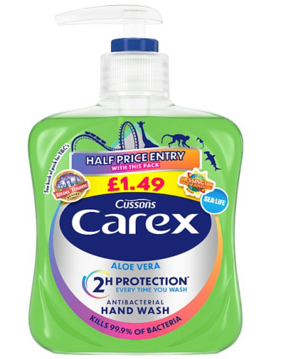 Carex Aloe Vera Antibacterial Hand Wash 250ml