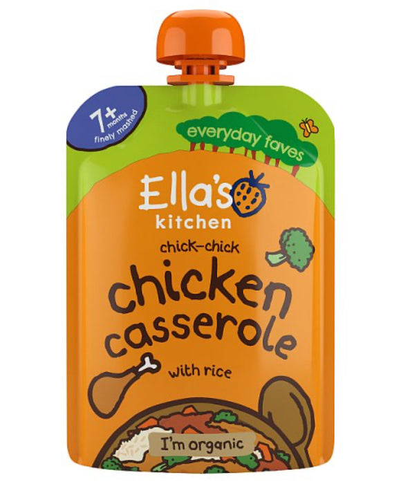 Ella's Kitchen Organic Chicken and Rice Casserole Baby Food Pouch 7+ Months 130g