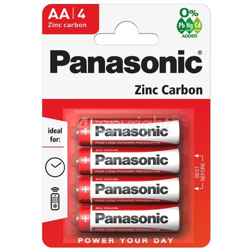 Panasonic AA Zinc Carbon Batteries 4 Pack