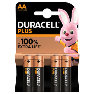 Duracell Plus AA Batteries 4 Pack