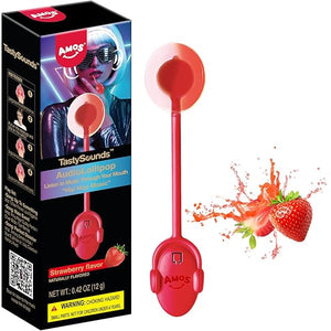 Amos Music Lollipop Candy, Strawberry Flavour Audio Musical Lollipop