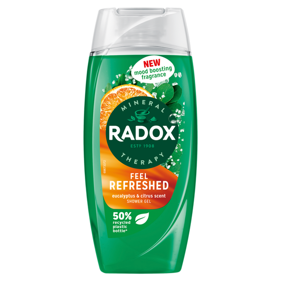 Radox Mineral Therapy Feel Refreshed body wash shower gel with a eucalyptus & citrus fragrance for a refreshing shower experience 250ml