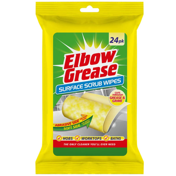 Elbow Grease Surface Scrub Wipes 24pk - Lemon Fresh