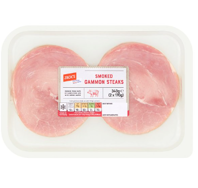 Jack's Smoked Gammon Steaks 340g
