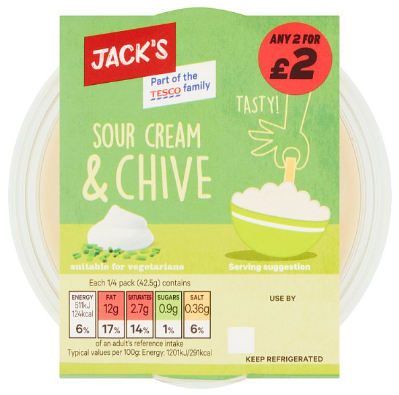 Jack's Sour Cream & Chive 170g
