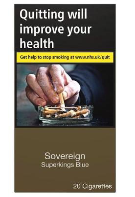 Sovereign Superkings Blue 20 Cigarettes