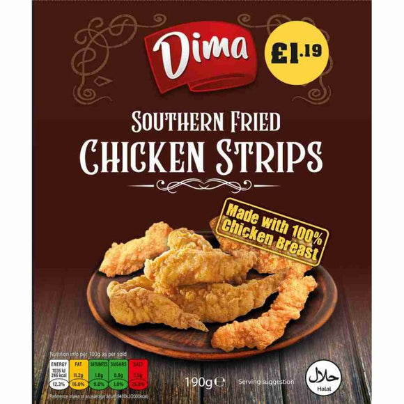 Dima Southern Fried Chicken Strips 190g