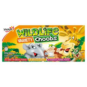 Wildlife Choobs Variety Yoghurt Tubes 6x37g