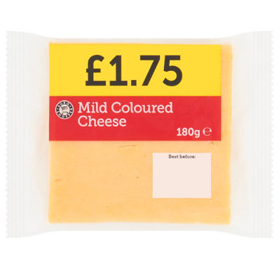 Euro Shopper Mild Coloured Cheese 180g