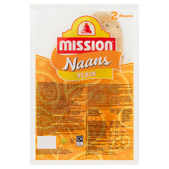 Mission Plain Naan 2pk