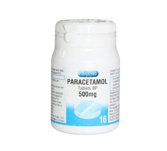 Aspar paracetamol tubs 16's
